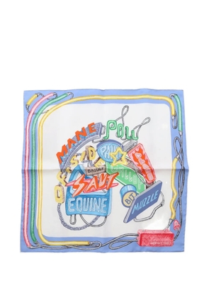 Hermès Pre-Owned Chevaloscope Neon scarf - White