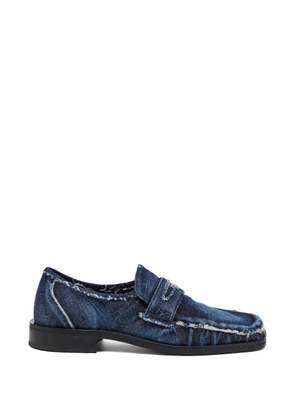 Diesel D-Amber distressed denim loafers - Blue