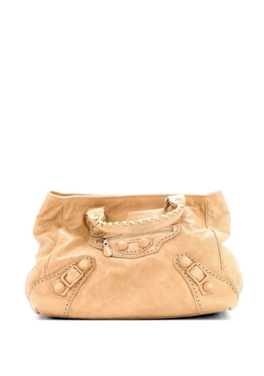 Balenciaga Pre-Owned Work Covered Giant Brogues Bag Leather tote bag - Neutrals