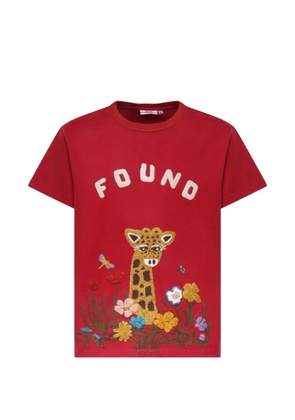 FOUND embroidered distressed T-shirt