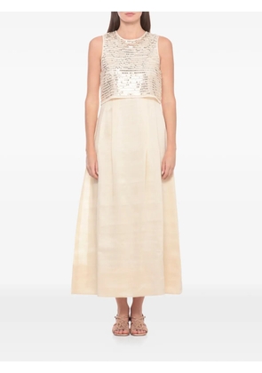 Peserico Aurea sequin-embellished dress - Neutrals