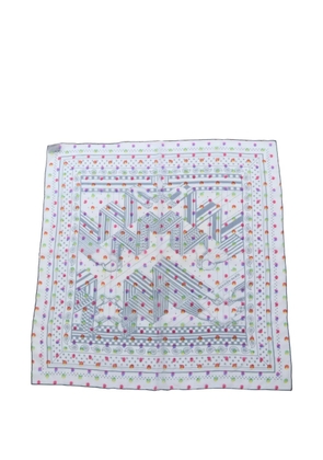 Hermès Pre-Owned 2010s Sangles en Zigzag scarf - Blue