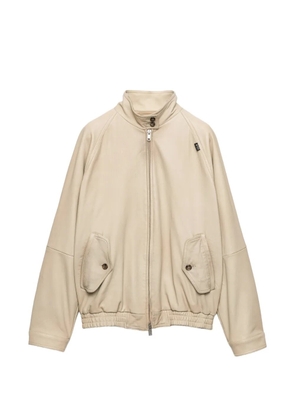 Prada nappa leather blouson jacket - Neutrals