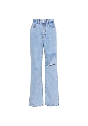 Rokh cut-out wide-leg jeans - Blue