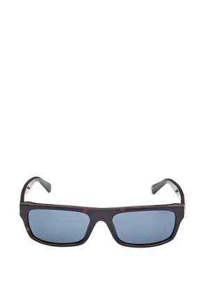 GUESS EYEWEAR tortoiseshell-effect rectangle-frame sunglasses - Brown
