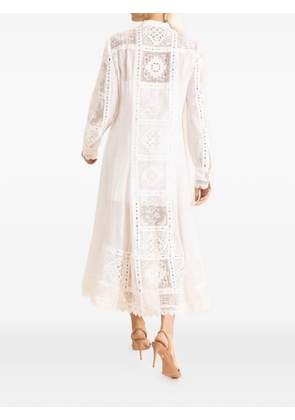 ZIMMERMANN midi Aster embroidered midi dress - White