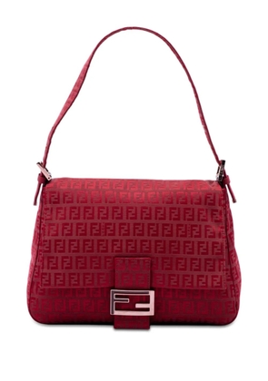 Fendi Pre-Owned 2000-2010 Zucchino Canvas Mamma Forever shoulder bag - Red