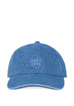 Gant logo-embroidered denim cap - Blue