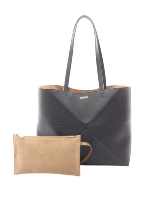 Loewe Pre-Owned 2010-2026 Medium Calfskin Puzzle Fold tote bag - Black