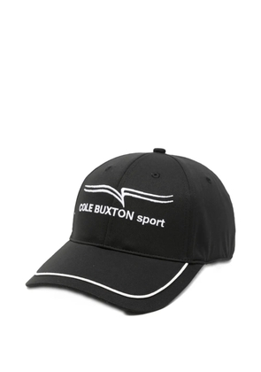 COLE BUXTON logo-embroidered piped-trim cap - Black