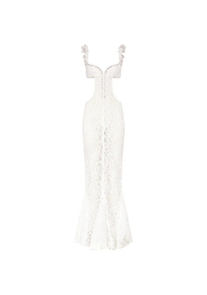 Ludovic de Saint Sernin Chloe lace-up dress - White