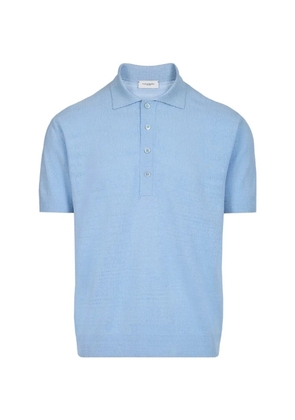Paolo Pecora silk bouclé polo shirt - Blue