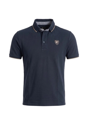 Blauer logo-patch polo shirt - Blue