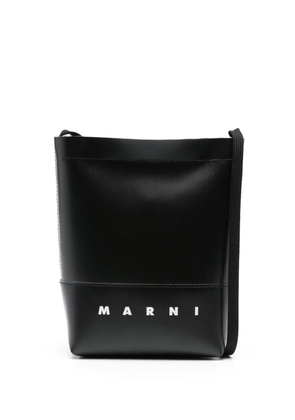 Marni logo-print crossbody bag - Black