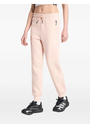 adidas logo-print drawstring-waistband track pants - Pink