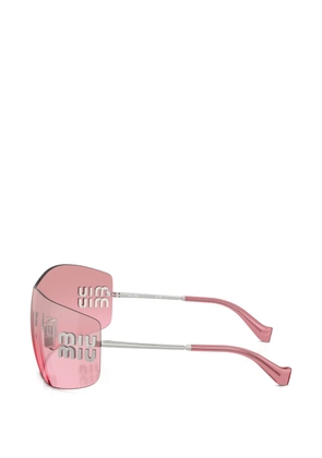 Miu Miu Eyewear Aube logo-plaque rectangle sunglasses - Pink