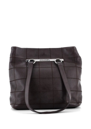 CHANEL Pre-Owned Square Stitch Tote Caviar Medium shoulder bag - Brown