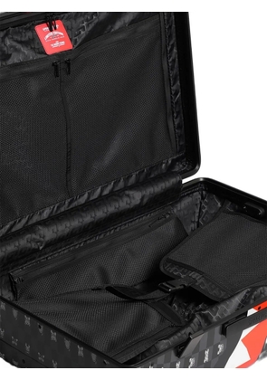 Sprayground Shark Mouth checkered suitcase - Black