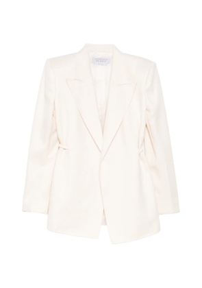 Gabriela Hearst peak-lapel drawstring blazer - White