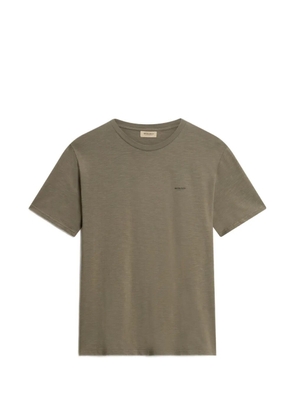Woolrich slub-texture logo-print T-shirt - Green