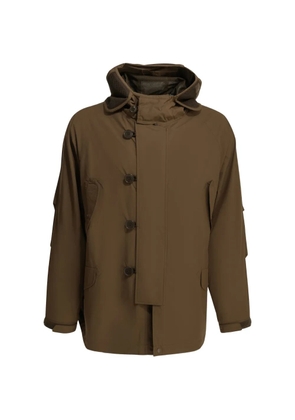 DAIWA PIER39 hooded button-up coat - Brown