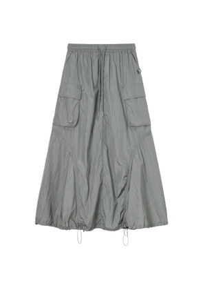 Mini Cream drawstring-hem cargo maxi skirt - Grey