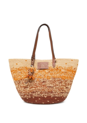 Anya Hindmarch woven bow-patch tote bag - Orange