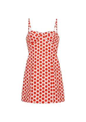 Cara Cara Claudine polka-dot mini dress - White