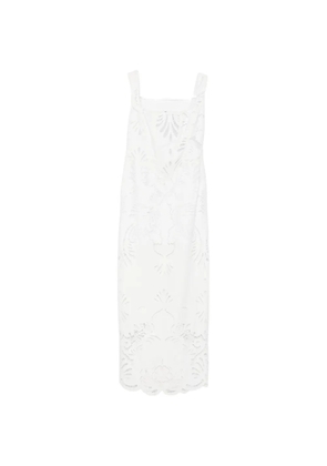 Giuseppe Di Morabito broderie-anglaise scalloped maxi dress - White