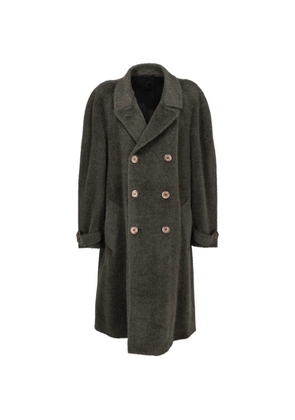 Caruso double-breasted coat - Green