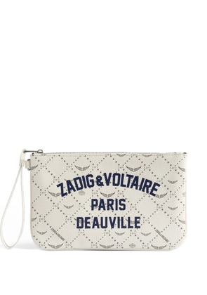 Zadig&Voltaire Resort Deauville logo-print pouch - Neutrals