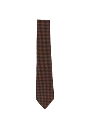 Tagliatore houndstooth-pattern tie - Blue