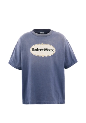 SAINT MXXXXXX logo-print T-shirt - Blue