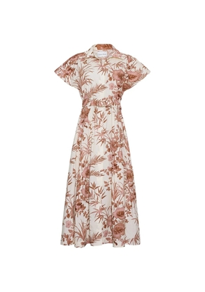Cara Cara Sawyer floral-print midi dress - White