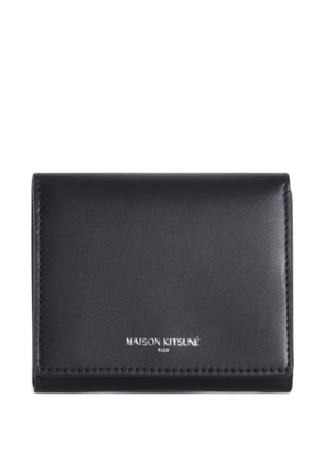 Maison Kitsuné logo-print trifold wallet - Black