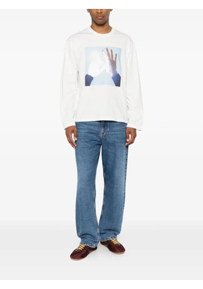 Jil Sander photograph-print long-sleeve T-shirt - White