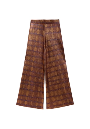 MOMONÌ printed lurex Anselmo trousers - Brown