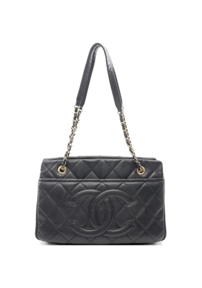 CHANEL Pre-Owned 2013-2014 Caviar-leather diamond quilting shoulder bag - Black