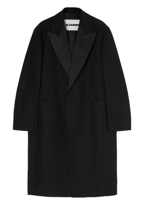Jil Sander wool tailored coat - Black