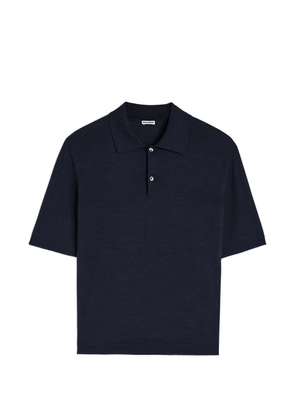Jil Sander short-sleeve wool polo shirt - Blue