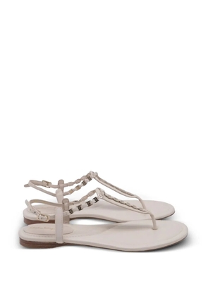 Ferragamo Pre-Owned Chain-Link T-strap sandals - Neutrals