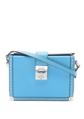 MCM Pre-Owned 2000s Berlin Box studded leather shoulder bag - Blue