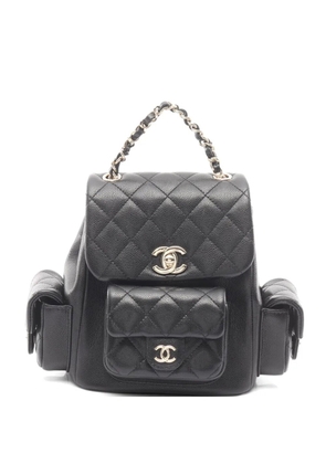 CHANEL Pre-Owned 2009-2010 matelassé Caviar leather backpack - Black