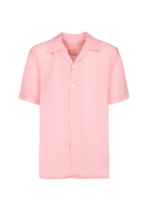120% Lino short-sleeve camp-collar shirt - Pink