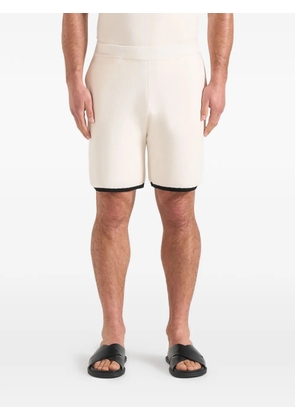 Manière De Voir Regis contrast-detail knit shorts - White