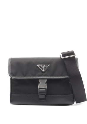 Prada Pre-Owned Re-Nylon Saffiano leather shoulder bag - Black