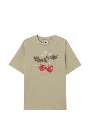 b+ab graphic-print cotton T-shirt - Green