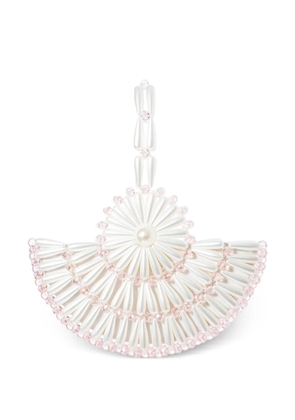 0711 Selene faux-pearl mini clutch bag - White