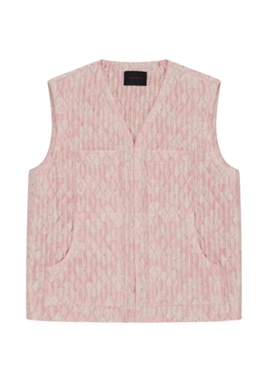 Simone Rocha floral-quilted vest - Pink