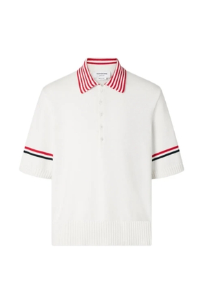 Thom Browne RWB Armband sailboat polo shirt - White